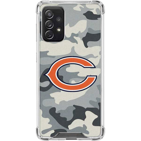 NFL Chicago Bears Camo Galaxy A72 5G Clear Case